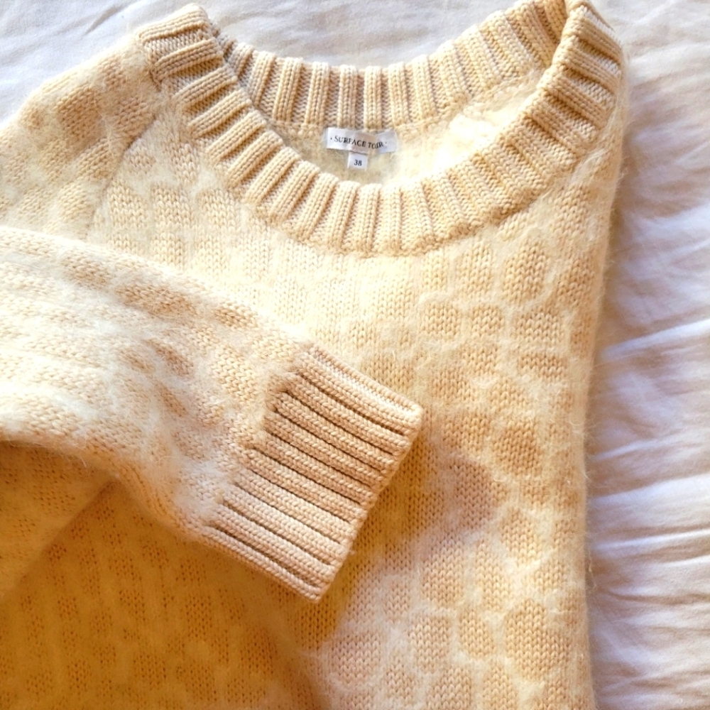 Surface to Air Beige Patterned Sweater